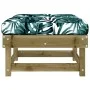 Garden stool with cushion made of impregnated pine wood by vidaXL, Modular outdoor sofas - Ref: Foro24-825442, Price: 77,14 €...