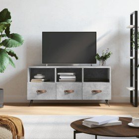 Mueble de TV madera de ingeniería gris hormigón 102x36x50 cm en Muebles TV | Comprar online en Foru.es
