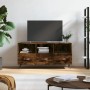 Mueble de TV madera de ingeniería roble ahumado 102x36x50 cm en Muebles TV | Comprar online en Foru.es