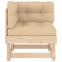 Sofá esquinero con cojines madera maciza de pino de vidaXL, Sofás modulares de exterior - Ref: Foro24-825422, Precio: 130,38 ...