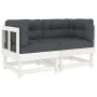 Corner sofas with cushions 2 pcs solid white pine wood by vidaXL, Modular outdoor sofas - Ref: Foro24-825451, Price: 160,18 €...