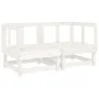Corner sofas with cushions 2 pcs solid white pine wood by vidaXL, Modular outdoor sofas - Ref: Foro24-825451, Price: 160,18 €...