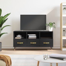 Mueble de TV madera de ingeniería negro 102x36x50 cm en Muebles TV | Comprar online en Foru.es