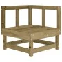 Sofá esquinero con cojines madera de pino impregnada de vidaXL, Sofás modulares de exterior - Ref: Foro24-825428, Precio: 78,...