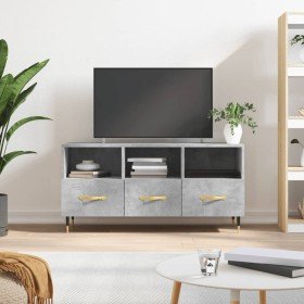 Mueble de TV madera de ingeniería gris hormigón 102x36x50 cm en Muebles TV | Comprar online en Foru.es