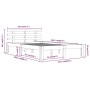 Estructura de cama madera maciza blanco 120x200 cm de vidaXL, Camas y somieres - Ref: Foro24-814750, Precio: 130,58 €, Descue...