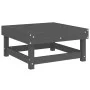 Garden stool with solid gray pine wood cushion by vidaXL, Modular outdoor sofas - Ref: Foro24-825438, Price: 83,97 €, Discoun...