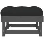 Garden stool with solid gray pine wood cushion by vidaXL, Modular outdoor sofas - Ref: Foro24-825438, Price: 83,97 €, Discoun...