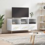Mueble de TV madera contrachapada blanco brillo 102x36x50 cm en Muebles TV | Comprar online en Foru.es