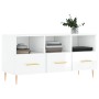 Mueble de TV madera contrachapada blanco brillo 102x36x50 cm en Muebles TV | Comprar online en Foru.es