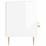 Mueble de TV madera contrachapada blanco brillo 102x36x50 cm en Muebles TV | Comprar online en Foru.es