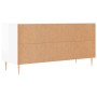 Mueble de TV madera contrachapada blanco brillo 102x36x50 cm en Muebles TV | Comprar online en Foru.es