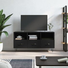 Mueble de TV madera de ingeniería negro 102x36x50 cm en Muebles TV | Comprar online en Foru.es