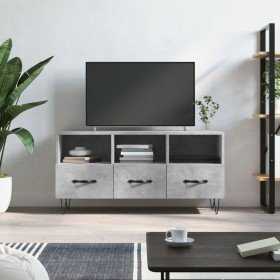 Mueble de TV madera de ingeniería gris hormigón 102x36x50 cm en Muebles TV | Comprar online en Foru.es