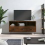 Mueble de TV madera de ingeniería marrón roble 102x36x50 cm en Muebles TV | Comprar online en Foru.es