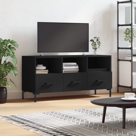 Mueble de TV madera de ingeniería negro 102x36x50 cm en Muebles TV | Comprar online en Foru.es