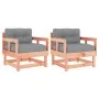 Garden armchairs and cushions 2 pcs solid wood Douglas fir by vidaXL, Modular outdoor sofas - Ref: Foro24-825448, Price: 165,...