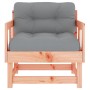 Sillones de jardín y cojines 2 uds madera maciza abeto Douglas de vidaXL, Sofás modulares de exterior - Ref: Foro24-825448, P...