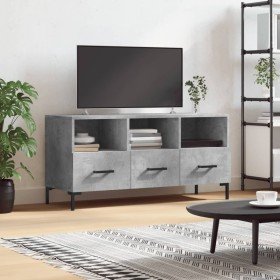 Mueble de TV madera de ingeniería gris hormigón 102x36x50 cm en Muebles TV | Comprar online en Foru.es
