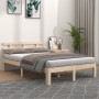 Estructura de cama madera maciza 140x200 cm de vidaXL, Camas y somieres - Ref: Foro24-814754, Precio: 130,95 €, Descuento: %