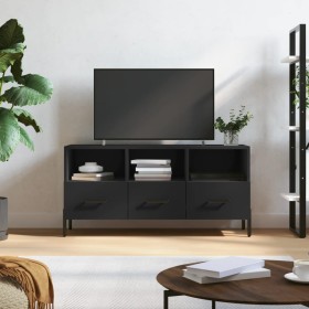 Mueble de TV madera de ingeniería negro 102x36x50 cm en Muebles TV | Comprar online en Foru.es