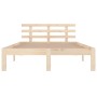 Estructura de cama madera maciza 140x200 cm de vidaXL, Camas y somieres - Ref: Foro24-814754, Precio: 130,95 €, Descuento: %