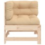 Sofá esquinero con cojines madera maciza de pino de vidaXL, Sofás modulares de exterior - Ref: Foro24-825541, Precio: 94,44 €...