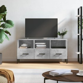 Mueble de TV madera de ingeniería gris hormigón 102x36x50 cm en Muebles TV | Comprar online en Foru.es