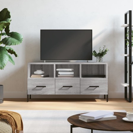 Mueble de TV madera de ingeniería gris Sonoma 102x36x50 cm en Muebles TV | Comprar online en Foru.es
