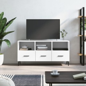 Mueble de TV madera de ingeniería blanco 102x36x50 cm en Muebles TV | Comprar online en Foru.es