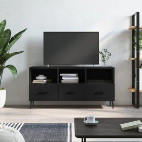 Mueble de TV madera de ingeniería negro 102x36x50 cm en Muebles TV | Comprar online en Foru.es