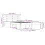 Estructura de cama madera maciza 140x200 cm de vidaXL, Camas y somieres - Ref: Foro24-814754, Precio: 130,95 €, Descuento: %