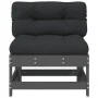 Central sofa with solid gray pine wood cushions by vidaXL, Modular outdoor sofas - Ref: Foro24-825550, Price: 102,80 €, Disco...