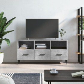 Mueble de TV madera de ingeniería gris hormigón 102x36x50 cm en Muebles TV | Comprar online en Foru.es