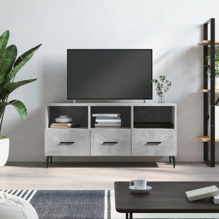 Mueble de TV madera de ingeniería gris hormigón 102x36x50 cm en Muebles TV | Comprar online en Foru.es