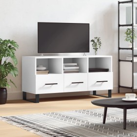 Mueble de TV madera de ingeniería blanco 102x36x50 cm en Muebles TV | Comprar online en Foru.es