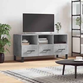 Mueble de TV madera de ingeniería gris hormigón 102x36x50 cm en Muebles TV | Comprar online en Foru.es