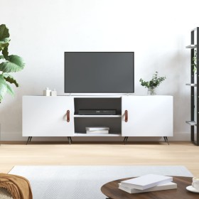 Mueble para TV madera de ingeniería blanco 150x30x50 cm en Muebles TV | Comprar online en Foru.es