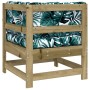Sofá esquinero con cojines madera de pino impregnada de vidaXL, Sofás modulares de exterior - Ref: Foro24-825547, Precio: 140...