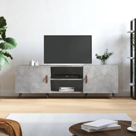 Mueble de TV madera de ingeniería gris hormigón 150x30x50 cm en Muebles TV | Comprar online en Foru.es