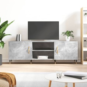 Mueble de TV madera de ingeniería gris hormigón 150x30x50 cm en Muebles TV | Comprar online en Foru.es