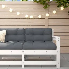 Garden armchair with solid white pine wood cushions by vidaXL, Modular outdoor sofas - Ref: Foro24-825570, Price: 106,79 €, D...