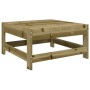 Taburete de jardín con cojín madera de pino impregnada de vidaXL, Sofás modulares de exterior - Ref: Foro24-825561, Precio: 6...