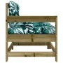 Garden armchair with impregnated pine wood cushions by vidaXL, Modular outdoor sofas - Ref: Foro24-825575, Price: 99,63 €, Di...