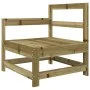 Garden armchair with impregnated pine wood cushions by vidaXL, Modular outdoor sofas - Ref: Foro24-825575, Price: 99,63 €, Di...