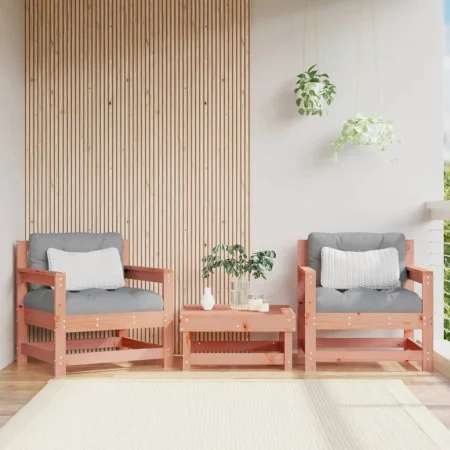 Garden armchairs and cushions 2 pcs solid wood Douglas fir by vidaXL, Modular outdoor sofas - Ref: Foro24-825567, Price: 184,...