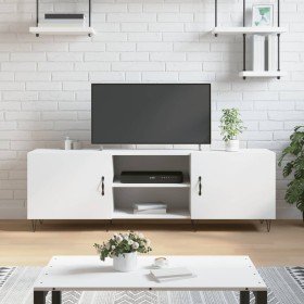 Mueble para TV madera de ingeniería blanco 150x30x50 cm en Muebles TV | Comprar online en Foru.es