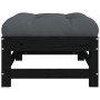 Taburete de jardín con cojín madera maciza de pino negro de vidaXL, Sofás modulares de exterior - Ref: Foro24-825559, Precio:...