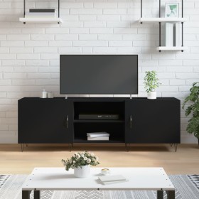 Mueble para TV madera de ingeniería negro 150x30x50 cm en Muebles TV | Comprar online en Foru.es