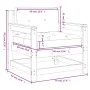 Garden armchairs and cushions 2 pcs solid wood Douglas fir by vidaXL, Modular outdoor sofas - Ref: Foro24-825567, Price: 184,...